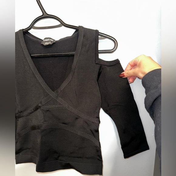 Bebe Shoulder Cut Out Top - Picture 2 of 10